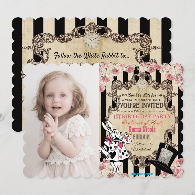INVITACIÓN DE CUMPLEAÑOS PARA CUALQUIER EDAD - Ali (Anverso / Reverso)