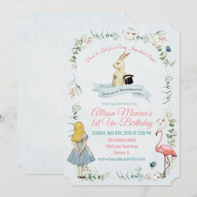 INVITACIÓN DE CUMPLEAÑOS PARA CUALQUIER EDAD - Ali (Anverso / Reverso)