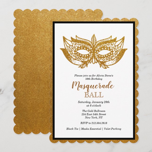 Invitación de cumpleaños para cualquier edad - Bai (Anverso / Reverso)