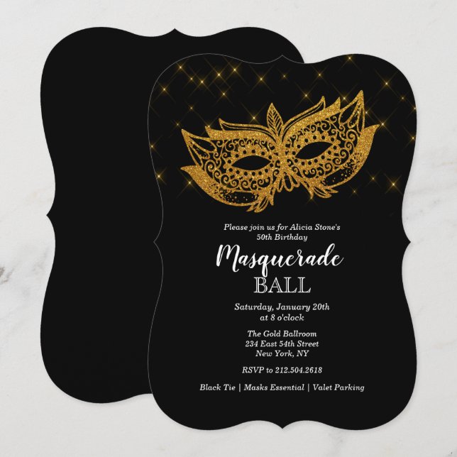 Invitación de cumpleaños para cualquier edad - Bai (Anverso / Reverso)