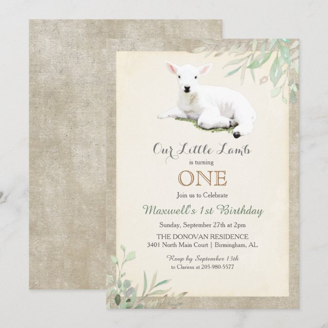 INVITACIÓN DE CUMPLEAÑOS PARA CUALQUIER EDAD - Cor (Anverso / Reverso)