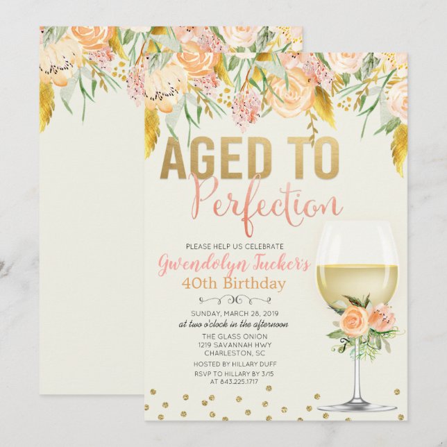 INVITACIÓN DE CUMPLEAÑOS PARA CUALQUIER EDAD - Env (Anverso / Reverso)