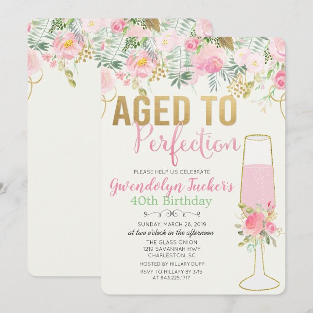 INVITACIÓN DE CUMPLEAÑOS PARA CUALQUIER EDAD - Env (Anverso / Reverso)