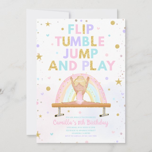 Invitación de cumpleaños para cualquier edad para  (Anverso)