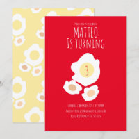 Invitación de cumpleaños para dar la vuelta a tres