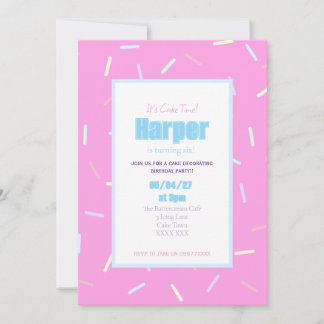 Invitación de Cumpleaños para Decoración de Torta
