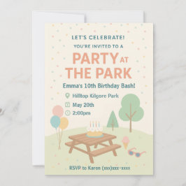 Invitación de cumpleaños para decorar galletas