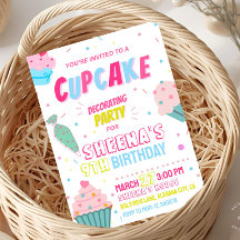 Invitación de cumpleaños para decorar pasteles 