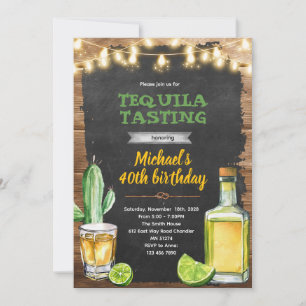 invitación de cumpleaños para degustación de tequi