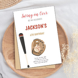 Invitación de cumpleaños para deportes de béisbol