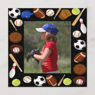 Invitación de cumpleaños para deportes fotográfico