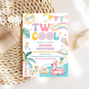 Invitación de cumpleaños para Dos Piscinas Geniale