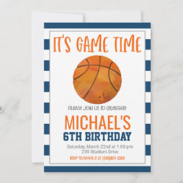 Invitación de cumpleaños para el baloncesto