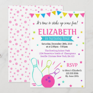 Invitación de cumpleaños para el chica