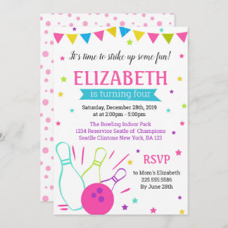 Invitación de cumpleaños para el chica