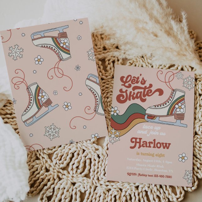 Invitación de cumpleaños para el patinaje sobre hi (Subido por el creador)