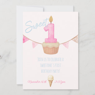 Invitación de cumpleaños para el primer cumpleaños