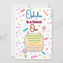 Invitación de cumpleaños para el primer cumpleaños