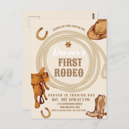 Invitación de cumpleaños para el primer rodeo de v