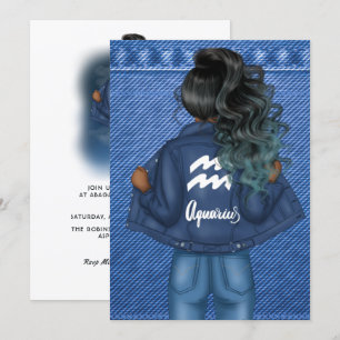 Invitación de cumpleaños para el signo zodiacal de