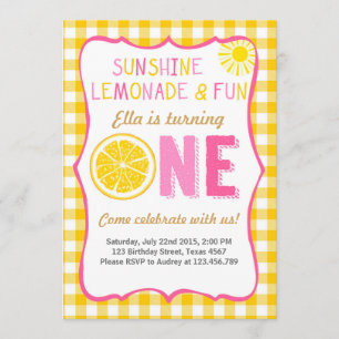 Invitación de cumpleaños para el sol y la luz sola