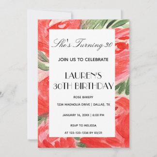 Invitación de cumpleaños para ella