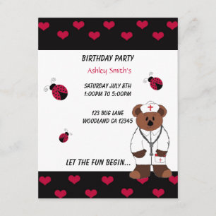 Invitación de cumpleaños para enfermera