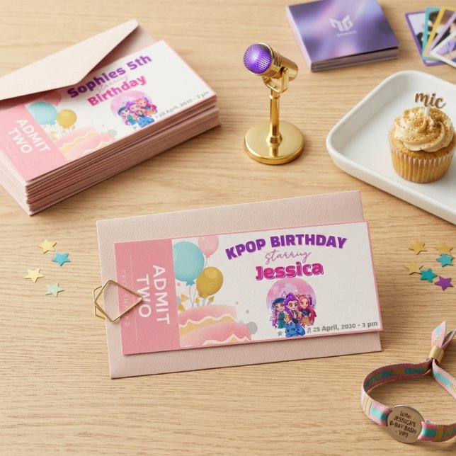 Invitación de cumpleaños para entrada al concierto (Subido por el creador)