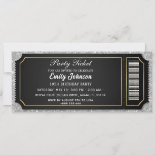 Invitación de cumpleaños para entrada de fiesta VI