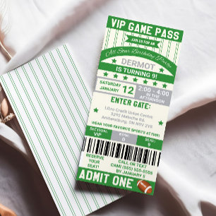 Invitación de cumpleaños para entrada de fútbol