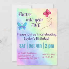 invitación de cumpleaños para entrar en el quinto 