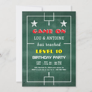 Invitación de cumpleaños para Fatball Gamer