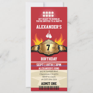 Invitación de Cumpleaños para Fiesta con Entrada d