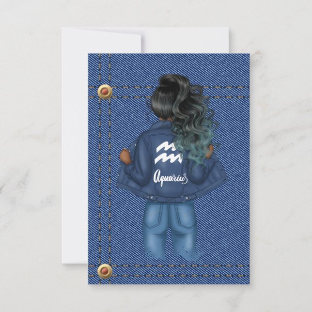 Invitación de cumpleaños para fiesta de Acuario (Anverso)