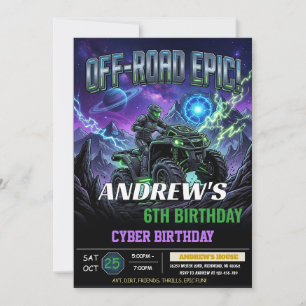 Invitación de cumpleaños para fiesta de ATV todote