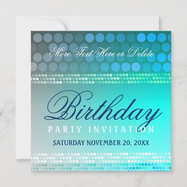 Invitación de cumpleaños para fiesta de baile funk (Anverso)