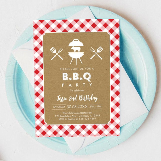 Invitación de cumpleaños para fiesta de barbacoa (Subido por el creador)
