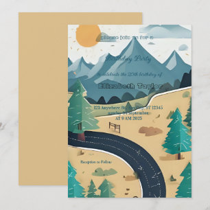 invitación de cumpleaños para fiesta de camping de