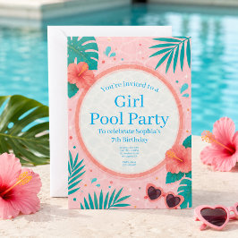 Invitación de cumpleaños para fiesta de chicas en