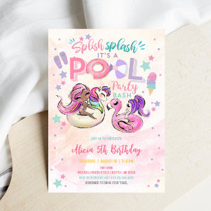 Invitación de cumpleaños para fiesta de chicas en 