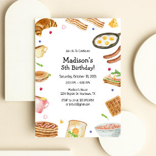 Invitación de cumpleaños para fiesta de comida