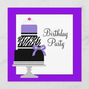 Invitación de cumpleaños para fiesta de Cupcake de