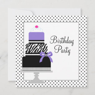 Invitación de cumpleaños para fiesta de Cupcake de