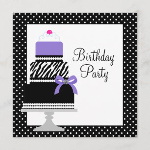 Invitación de cumpleaños para fiesta de Cupcake de