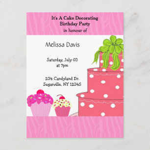Invitación de Cumpleaños para Fiesta de Decoración