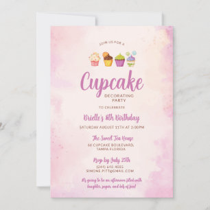 Invitación de Cumpleaños para Fiesta de Decoración
