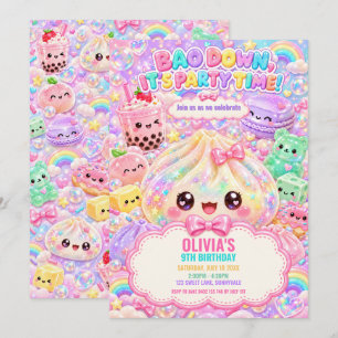 Invitación de cumpleaños para fiesta de Dumpling S
