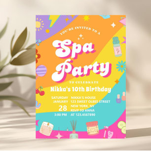 Invitación de cumpleaños para fiesta de glamour y 