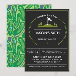 Invitación de cumpleaños para fiesta de golf