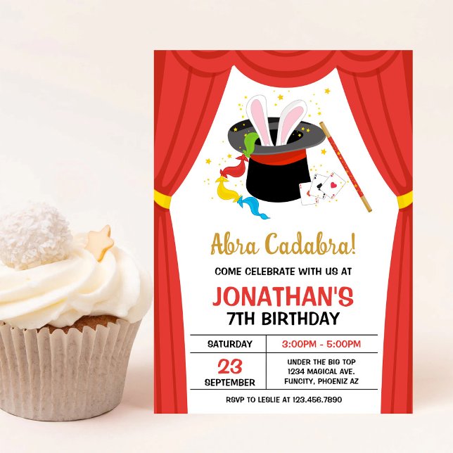 Invitación de cumpleaños para fiesta de mago de es (Subido por el creador)